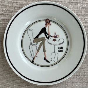 “The Girls - Cafe Girl” plate by Santa Barbara Ceramic Design